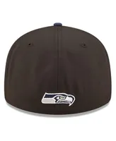 Men's New Era Black and Navy Seattle Seahawks 2022 Nfl Draft Low Profile 59FIFTY Fitted Hat