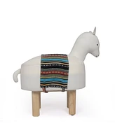 Patton Handcrafted Contemporary Kids Llama Ottoman