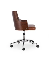 Rhine Mid-Century Modern Upholstered Swivel Office Chair