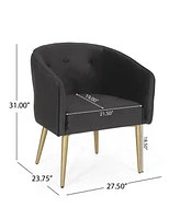 Deshler Modern Glam Tufted Velvet Dining Chair