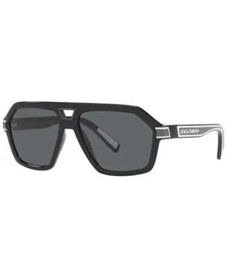 Dolce&Gabbana Men's Polarized Sunglasses, 58