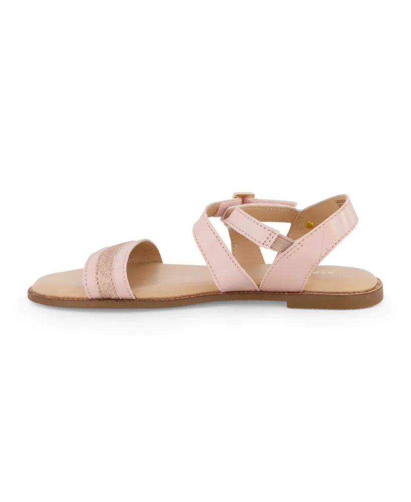 Kenneth Cole New York Little Girls Metallic Glitter Dress Sandals