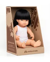 Miniland 15" Baby Doll Asian Girl Set , 3 Piece