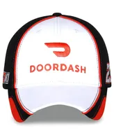 Men's Checkered Flag White, Black Bubba Wallace DoorDash Element Mesh Adjustable Hat