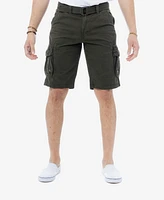 Men's Belted Double Pocket Cargo Shorts