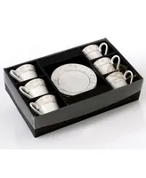 Lorren Home Trends Floral Espresso Set