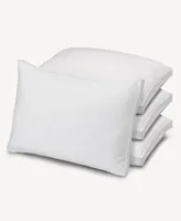 Plush Allergy Resistant Medium Down Like Fiber Filled Pillow Set Of Four