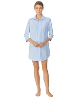 Lauren Ralph Lauren Roll Cuff Sleepshirt Nightgown