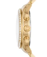 Michael Kors Women's Lexington Lux Chronograph Gold-Tone Stainless Steel Bracelet Watch 38mm