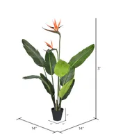 Vickerman 3' Artificial Potted Bird of Paradise Palm Tree