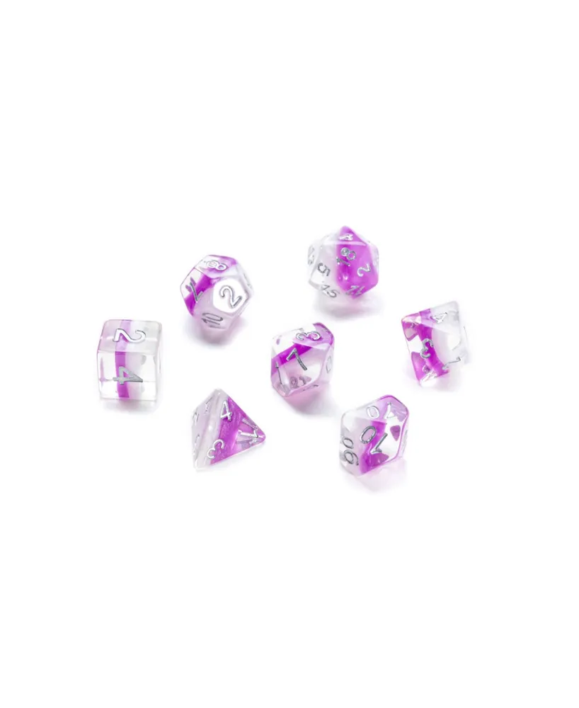 Eclipse Amethyst Dice Set, 8 Pieces