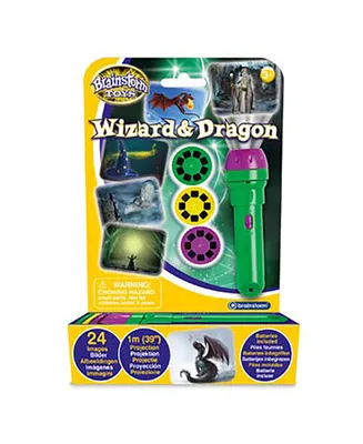 Brainstorm Toys Wizard and Dragon Children's Flashlight and Projector Toy Set, 4 Pieces