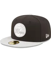 Men's New Era Black and Gray Philadelphia 76ers Two-Tone Color Pack 59FIFTY Fitted Hat