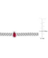 Lab-Grown Ruby Chain Link Bracelet (1-1/7 ct. t.w.) in Sterling Silver