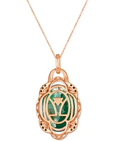 Le Vian Aquaprase Candy & Diamond (5/8 ct. t.w.) Adjustable Pendant Necklace in 14k Rose Gold