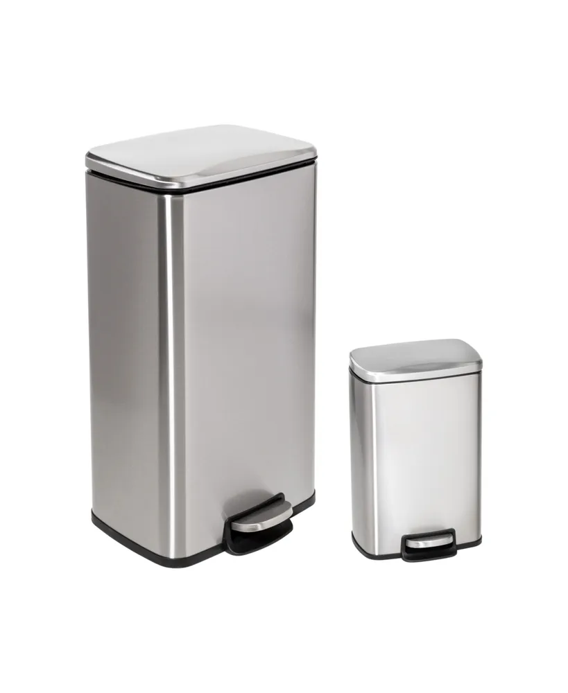 Honey-Can-Do 50L Large Stainless Steel Step Trash Can 