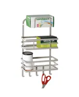 Honey Can Do 3 Shelf Kitchen Wall Storage With Hooks