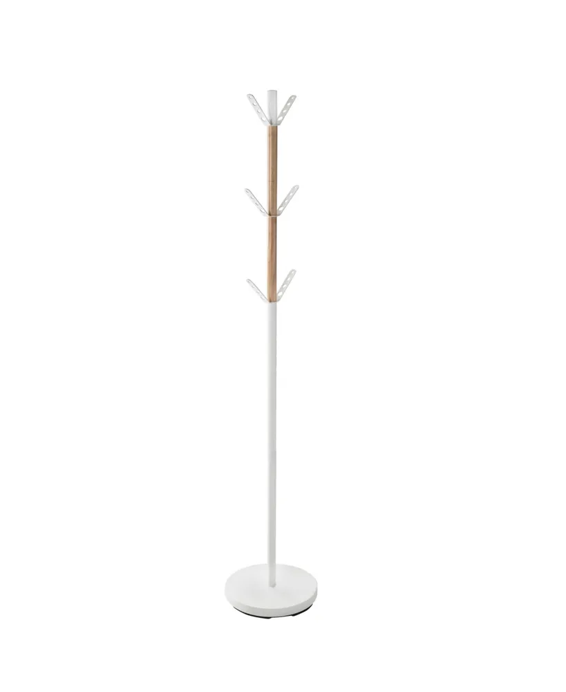 Modern Standing with Wood Accent Coat Rack