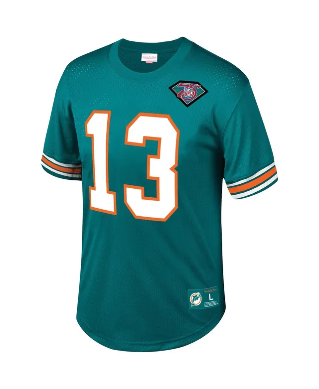 Mitchell & Ness Dan Marino Miami Dolphins Aqua Mesh Retired Player Name Number Crew Neck Top Size: Medium