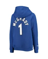 Big Boys and Girls Mitchell & Ness Tracy Mcgrady Blue Orlando Magic Hardwood Classics Name and Number Pullover Hoodie