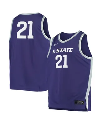 Men's Nike #21 Purple Kansas State Wildcats Replica Basketball Jersey