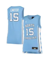 Big Boys Jordan Vince Carter Carolina Blue North Tar Heels Team Replica Basketball Jersey