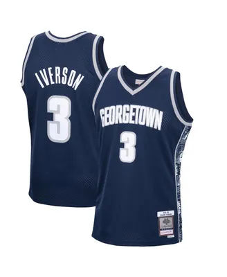 Men's Mitchell & Ness Allen Iverson Navy Georgetown Hoyas 1995-96 Swingman Replica Jersey