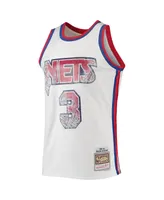 Men's Mitchell & Ness Drazen Petrovic White New Jersey Nets 1996-97 Hardwood Classics Nba 75th Anniversary Diamond Swingman