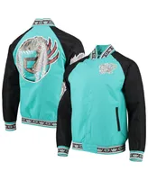 Men's Vancouver Grizzlies Turquoise Mitchell & Ness Hardwood Classics 75th Anniversary Authentic Warmup Full-Snap Jacket