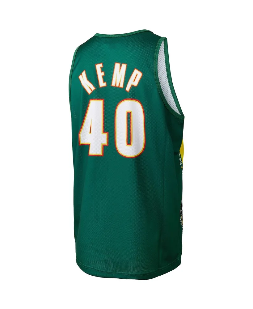 Men's Mitchell & Ness Shawn Kemp Green Seattle SuperSonics Slam Player Tank Top