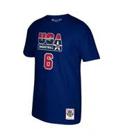 Men's Mitchell & Ness Patrick Ewing Navy Usa Basketball 1992 Dream Team Name and Number T-shirt