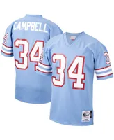 Men's Mitchell & Ness Earl Campbell Light Blue Houston Oilers 1980 Authentic Throwback Retired Player Jersey