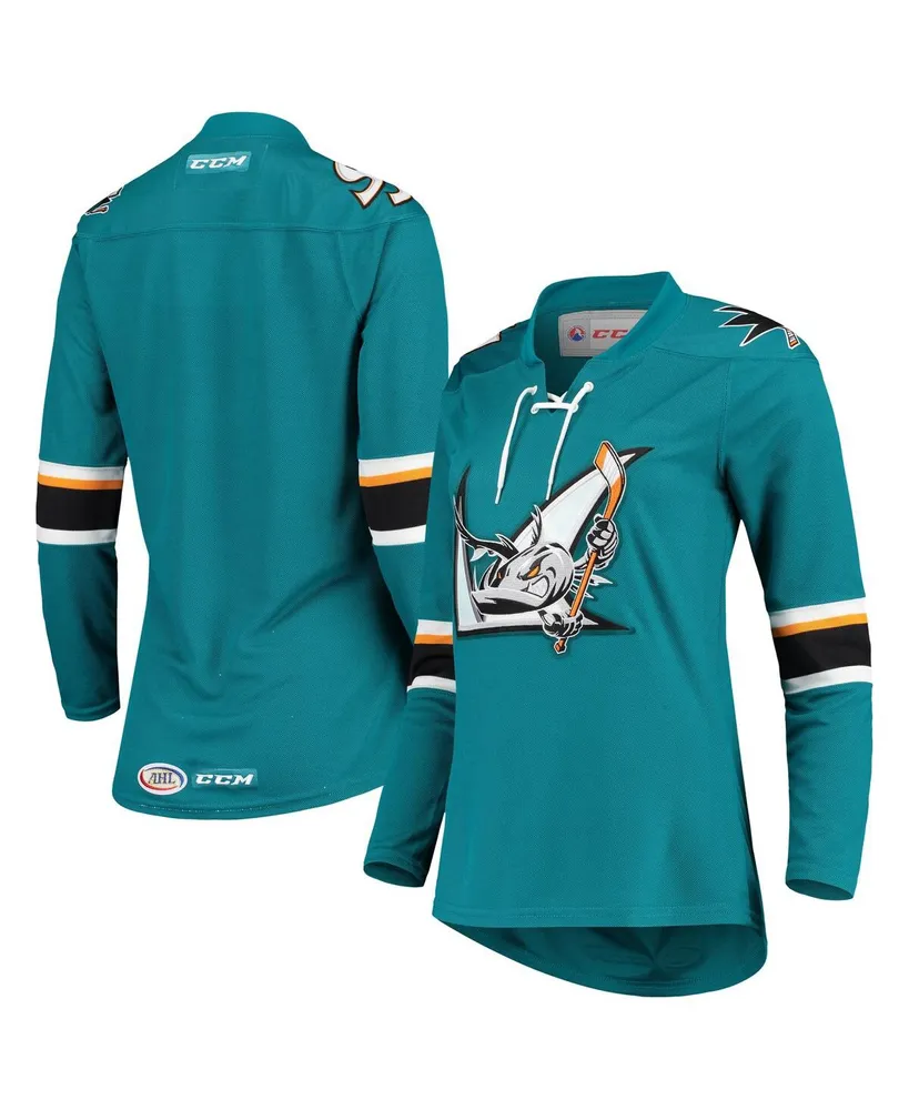 Women's Ccm Teal San Jose Barracuda Premier Home Jersey