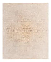 Closeout! Bayshore Home High-Low Pile Iyer IYE01 7'10" x 9'8" Area Rug - Ivory, Gold