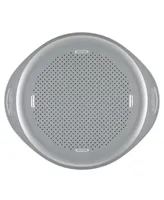 Farberware GoldenBake Nonstick Perforated Pizza Pan, 15.5-Inch, Light Gray