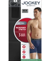 Jockey 3-Pack Active Microfiber 5" Boxer Briefs