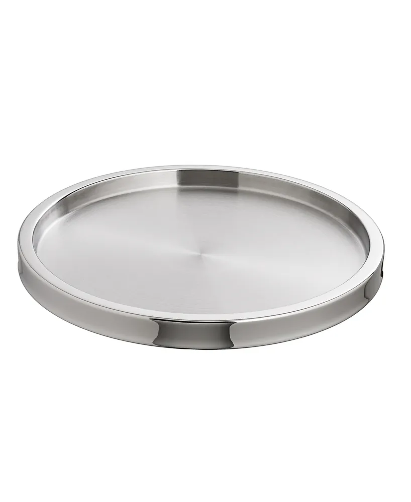 Collection Luxe 14" Two Tone Stainless Round Tray