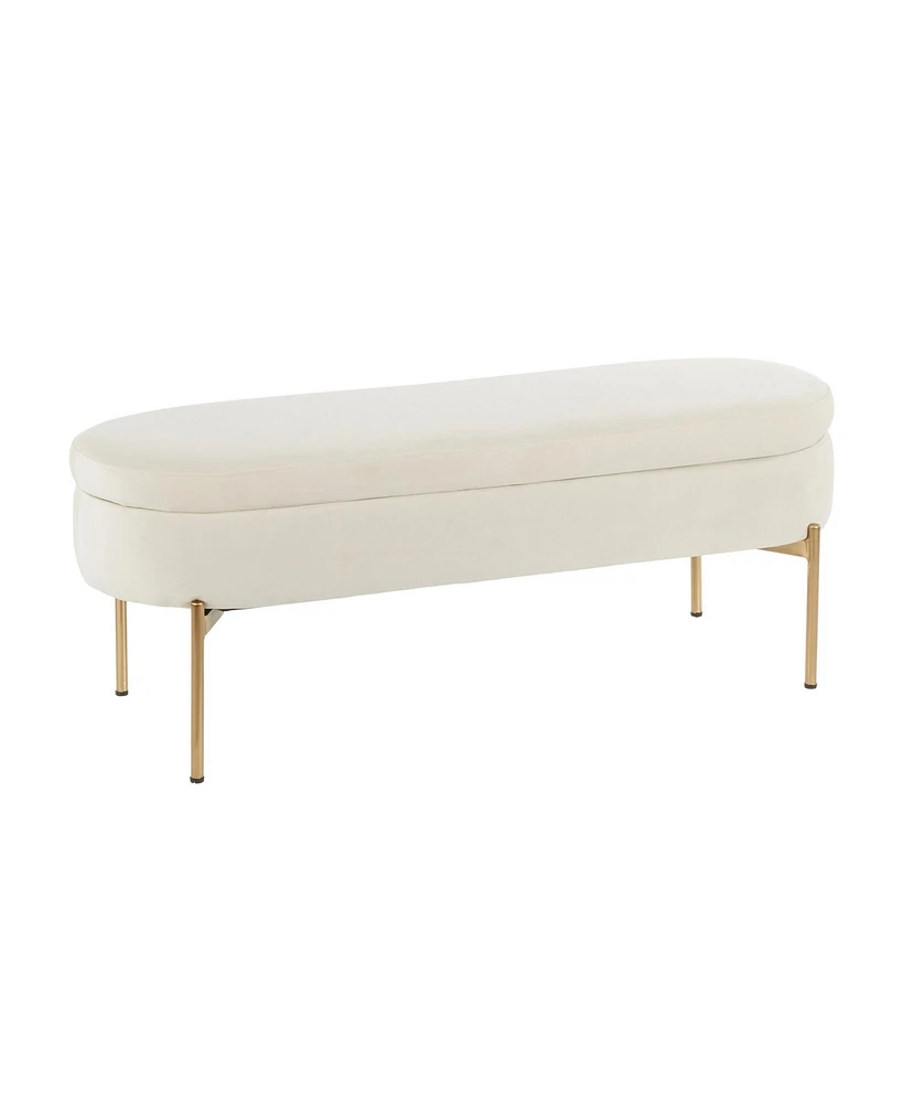 Lumisource Chloe Contemporary Glam Storage Bench
