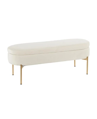 Lumisource Chloe Contemporary Glam Storage Bench