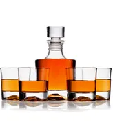 Basic Whiskey Decanter with Whiskey Glasses, Set of 5