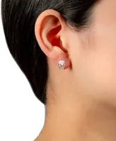 Giani Bernini Crystal Sugar Skull Stud Earrings in Sterling Silver, Created for Macy's