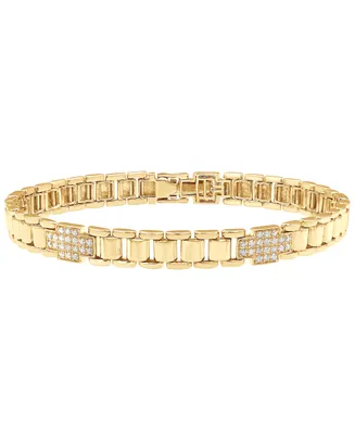 Men's Diamond Cluster Watch Link Bracelet (1 ct. t.w.) in 10k Gold