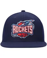 Men's Mitchell & Ness Navy Houston Rockets Hardwood Classics Team Ground 2.0 Snapback Hat