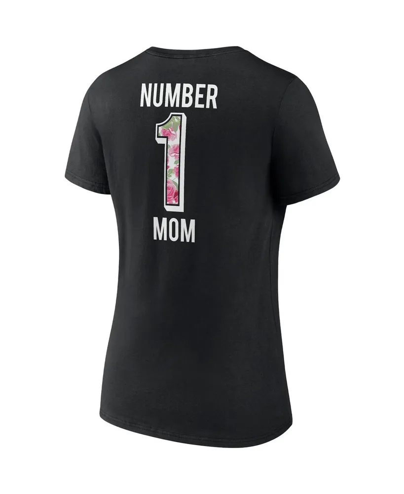 Women's Fanatics Black Las Vegas Raiders Team Mother's Day V-Neck T-shirt