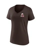 Women's Fanatics Brown Cleveland Browns Team Mother's Day V-Neck T-shirt