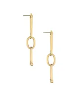 Ettika 18k Gold-Plated Cubic Zirconia Linked Linear Drop Earrings