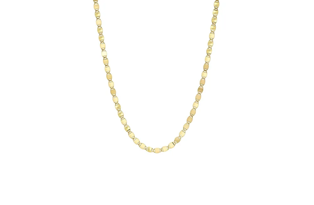 14k Gold Mirror Chain Necklace