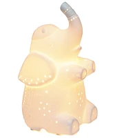 Simple Designs Porcelain Elephant Shaped Table Lamp