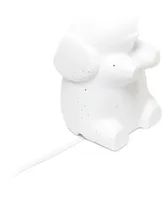 Simple Designs Porcelain Elephant Shaped Table Lamp