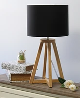 Simple Designs Interlocked Triangular Wood Table Lamp